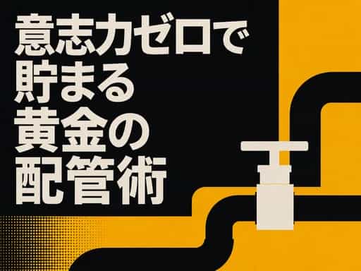 意志力ゼロで貯まる黄金の配管術
