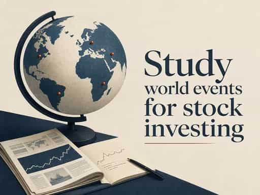 Study world events for stock investing