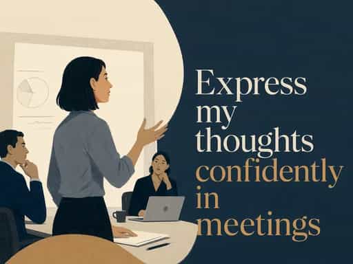 Express my thoughts confidently in meetings