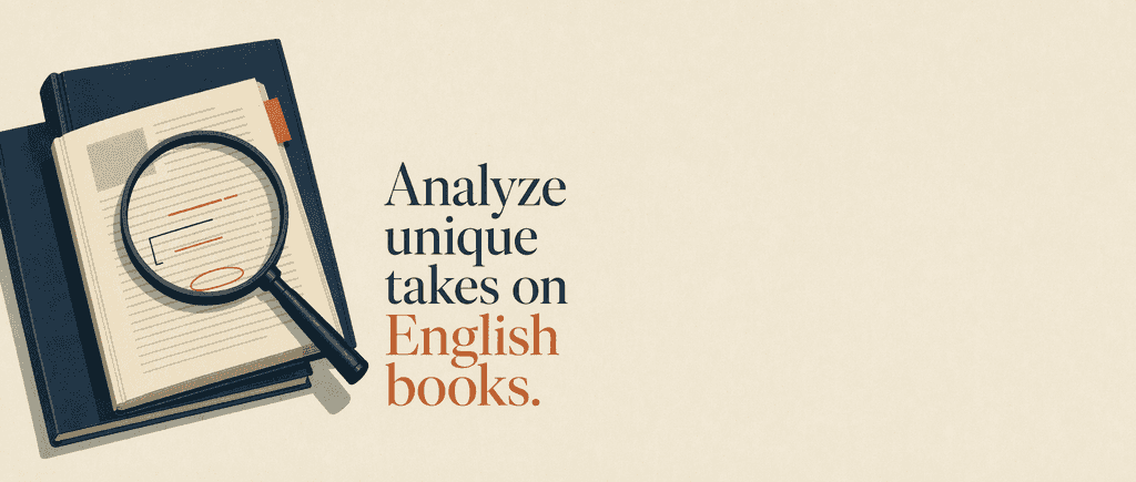 Analyze unique takes on English books.
