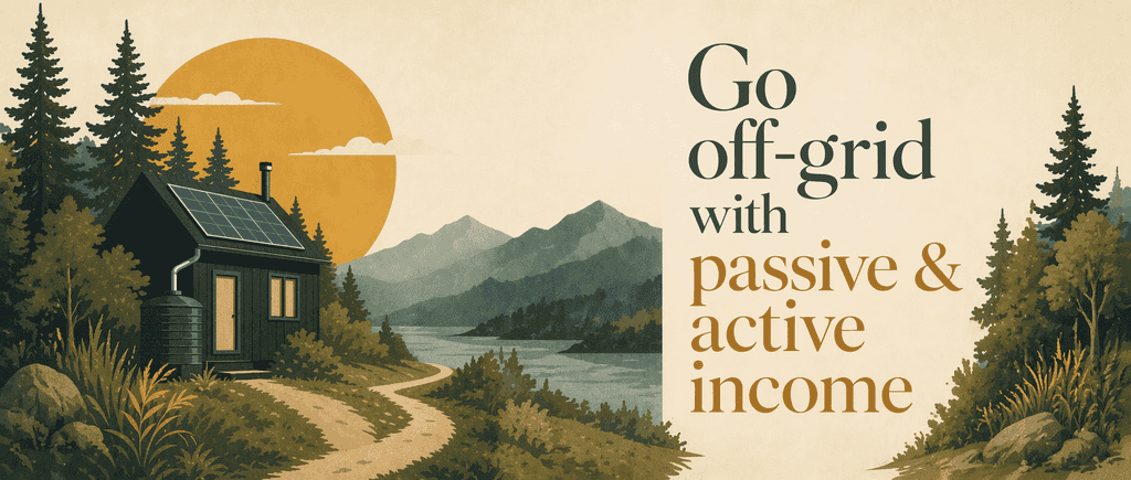 Go off-grid with passive & active income