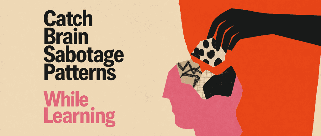 Catch brain sabotage patterns while learning