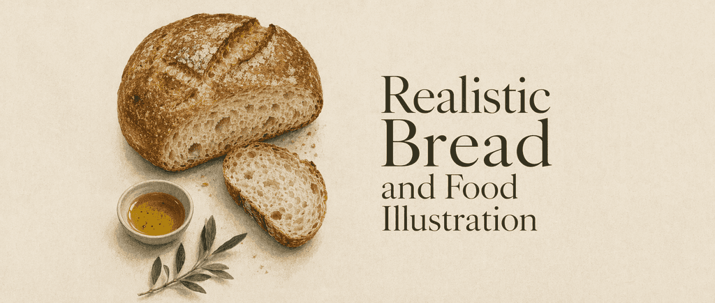 Realistic Bread and Food Illustration