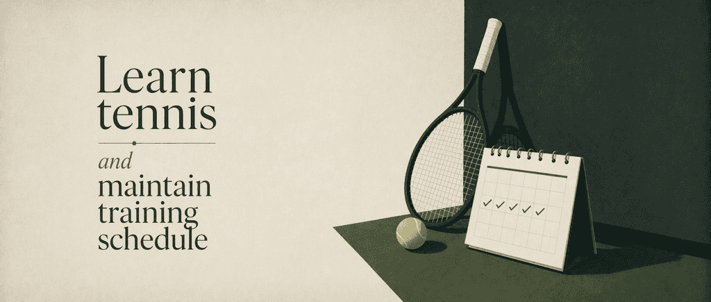 Learn tennis and maintain training schedule
