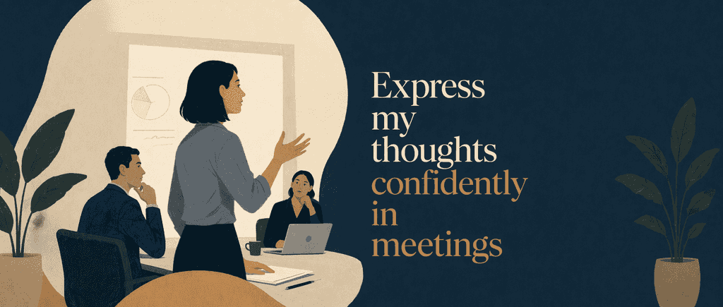 Express my thoughts confidently in meetings
